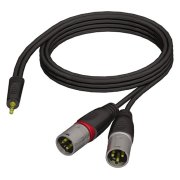 Adapterkabel Mini-Klinke 3,5mm (3pol) [m] --> 2x XLR [m], 3m (AK-MIJ3M-XLRM+M)