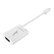 Adapterkabel USB 3.1 Typ C -->  HDMI TypA [f] Lindy  43178 4K60 Adapter mit PD (AV-USBCM-HDMIF)