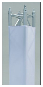Traversenhusse aus Stretchmaterial Umfang 120cm, Länge 3m, weiß (SH-120-300-WS)