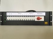 Stromverteiler 32A CEE 19", auf 2x HAN16E, 3x Schuko AUX, 15x RCBO 30mA , cPot (SV-32A-H6-RCBO)