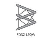 Eurotruss FD32 Zweipunkttraverse Corner 2-way 50x50x29cm "L90°-Vertikal" (T2-FD32-L90V)