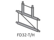 Eurotruss FD32 Zweipunkttraverse Corner 3-way 50x50x5cm "T-Horizontal" (T2-FD32-TH)