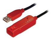USB 2.0 Kabel Typ A Verlängerung Lindy, aktiv, 12m (VU-USB-12)
